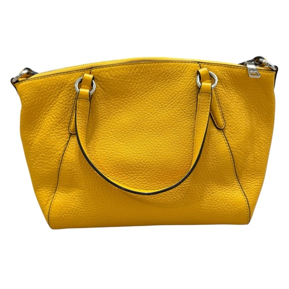Coach Small Kelsey Crossbody Handbag M1748-F27596 Canary Yellow Leather Purse - Picture 2 of 12